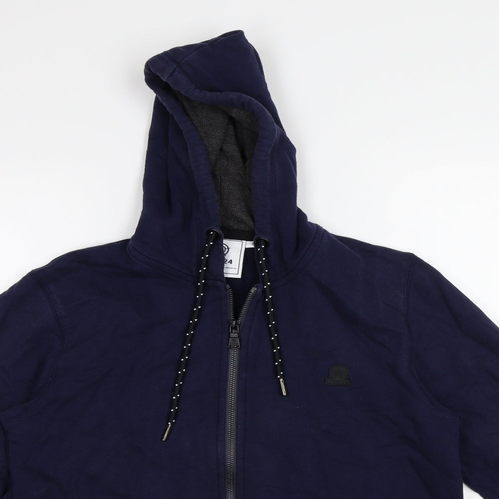 TOG 24 Mens Blue   Full Zip Hoodie Size S