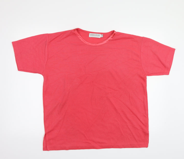 Carolyn Taylor Womens Pink   Basic T-Shirt Size M