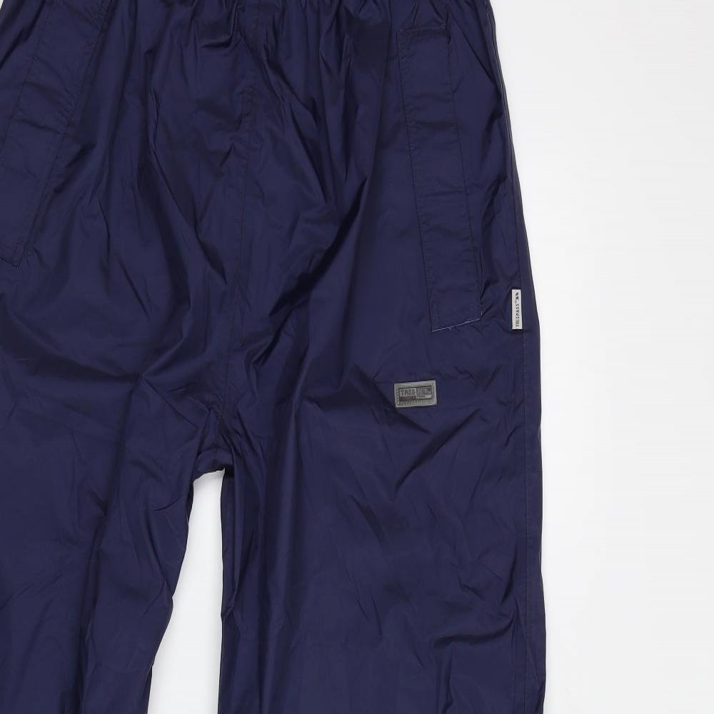 Tresspass Mens Blue   Rain Trousers Trousers Size XL