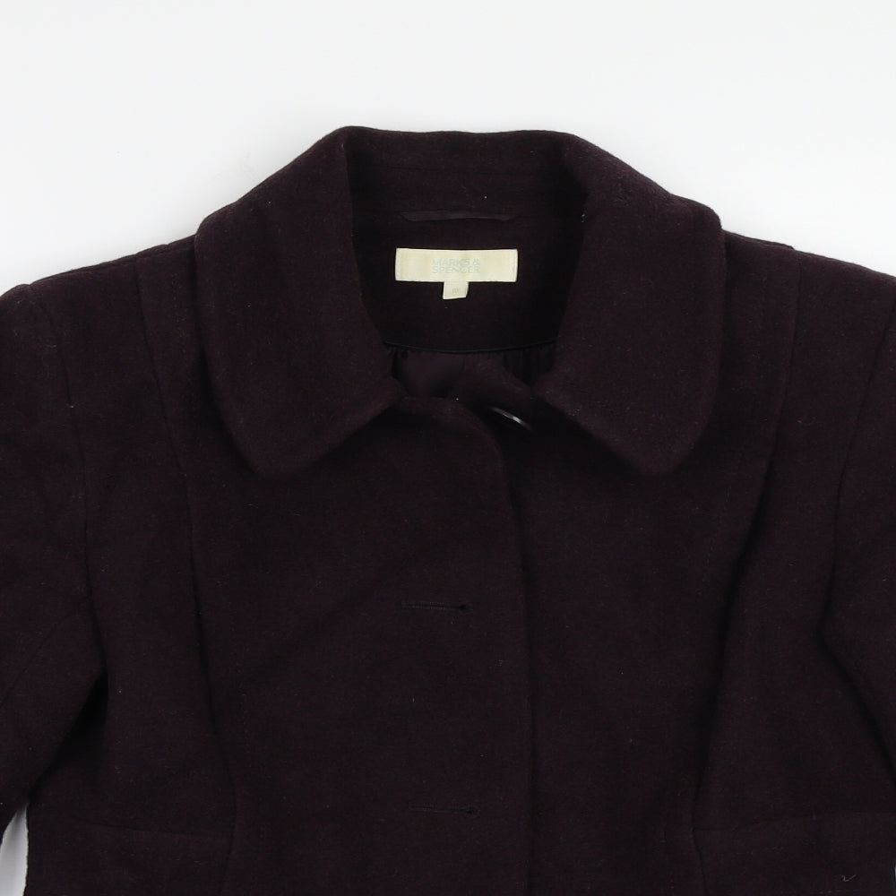 Marks and Spencer Womens Purple   Jacket Coat Size 10