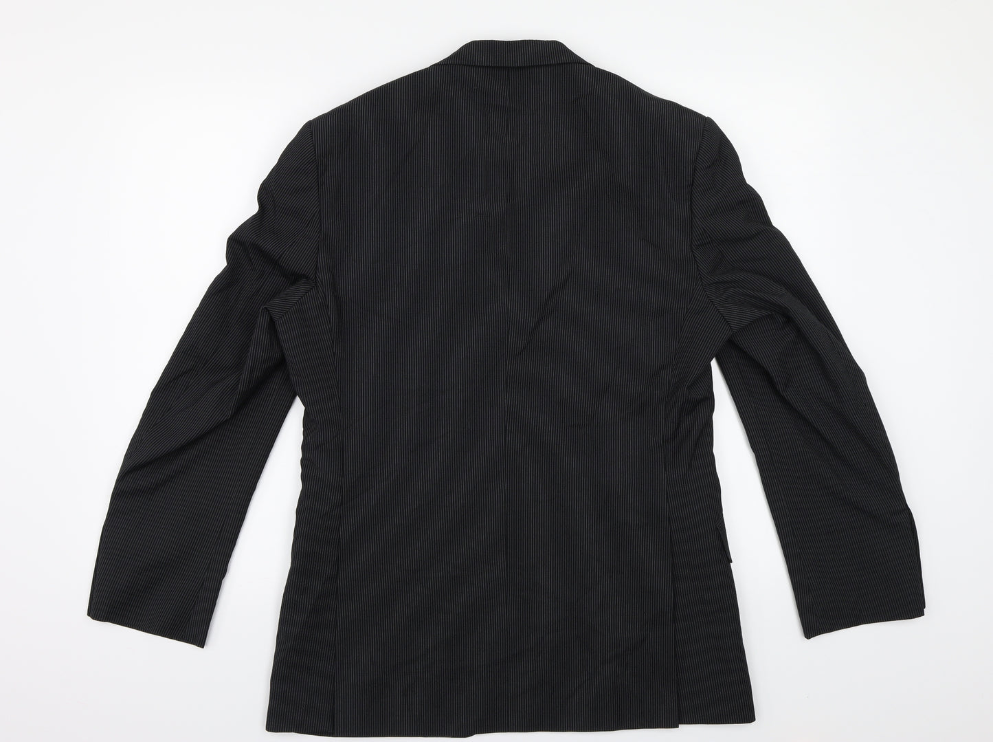 Burton Mens Black Striped  Jacket Suit Size 38