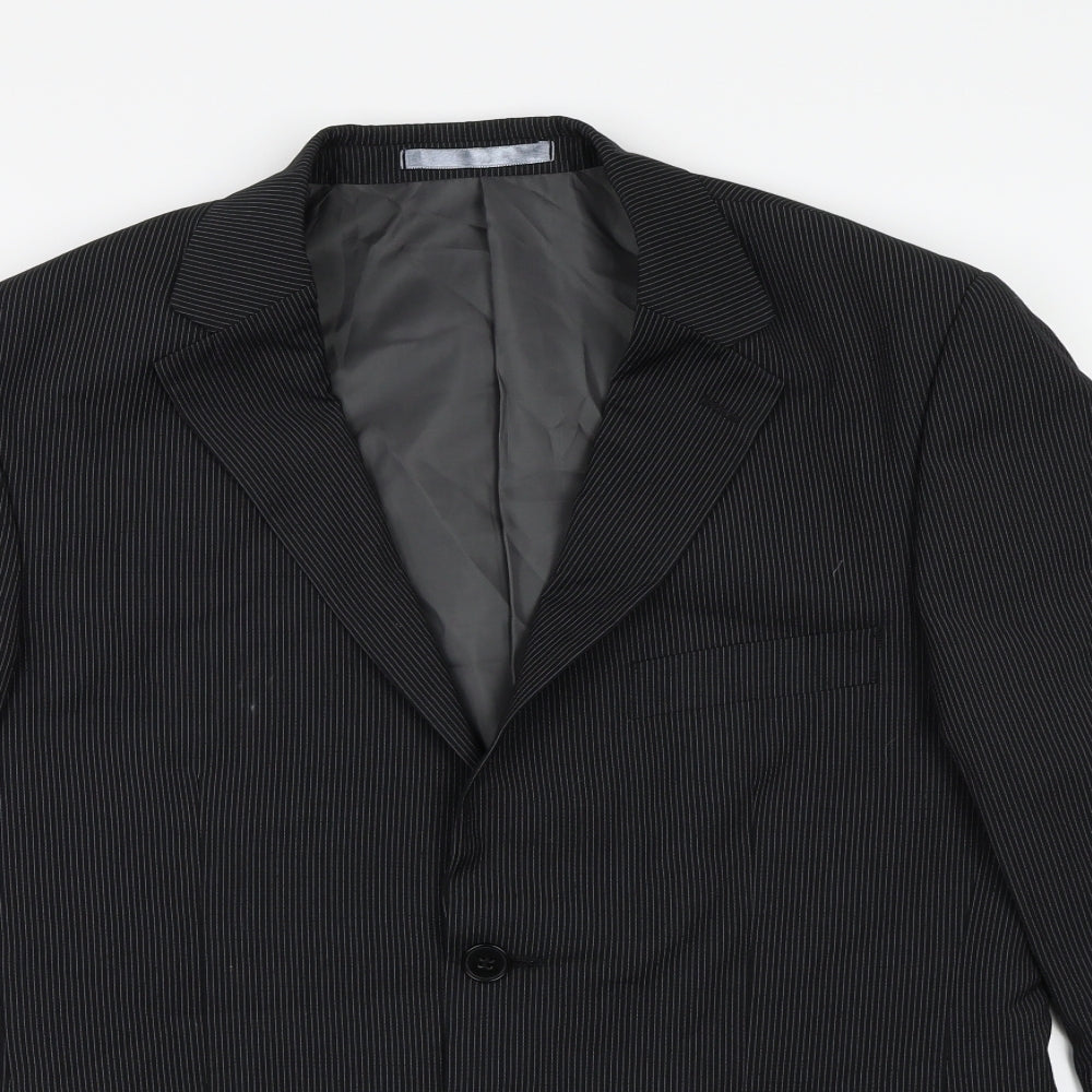 Burton Mens Black Striped  Jacket Suit Size 38