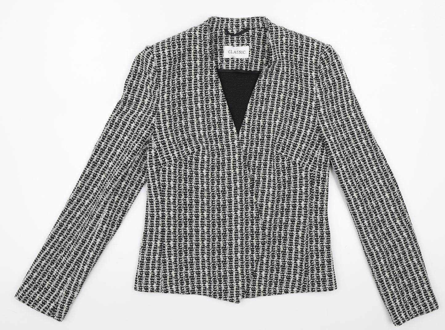 M&S Womens Multicoloured Houndstooth  Jacket Blazer Size 8