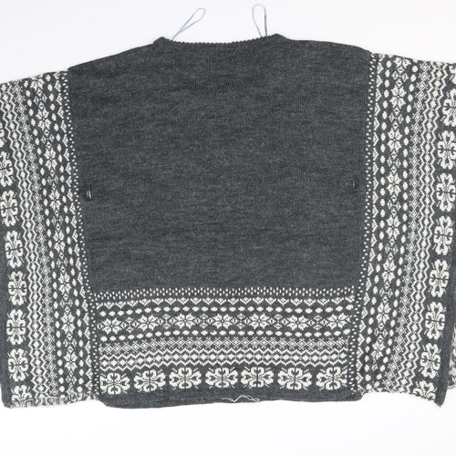 Purple Womens Grey   Pullover Jumper One Size