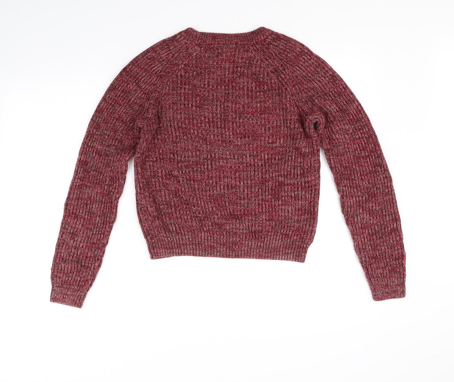 H&M Womens Red Houndstooth  Pullover Jumper Size S