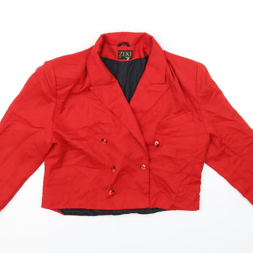 zeki london Womens Red   Jacket  Size 12