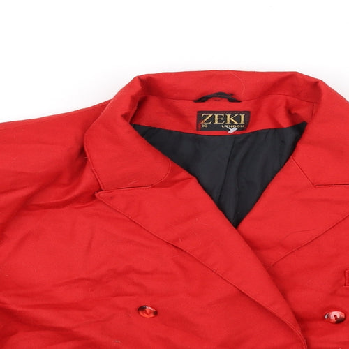 zeki london Womens Red   Jacket  Size 12