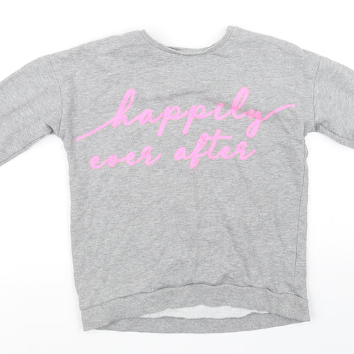 Bluezoo Girls Grey   Pullover Jumper Size 9-10 Years