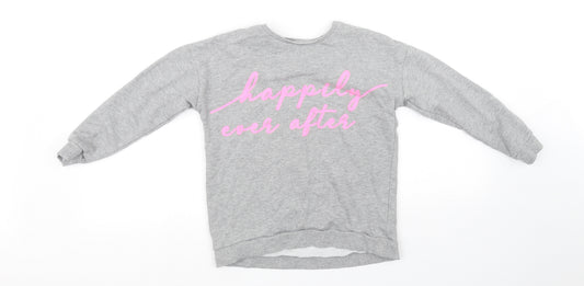 Bluezoo Girls Grey   Pullover Jumper Size 9-10 Years