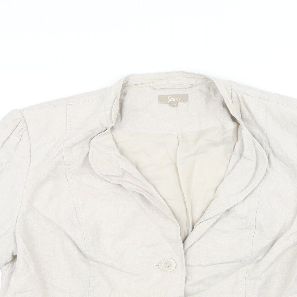 Soon Womens Beige   Jacket  Size 10