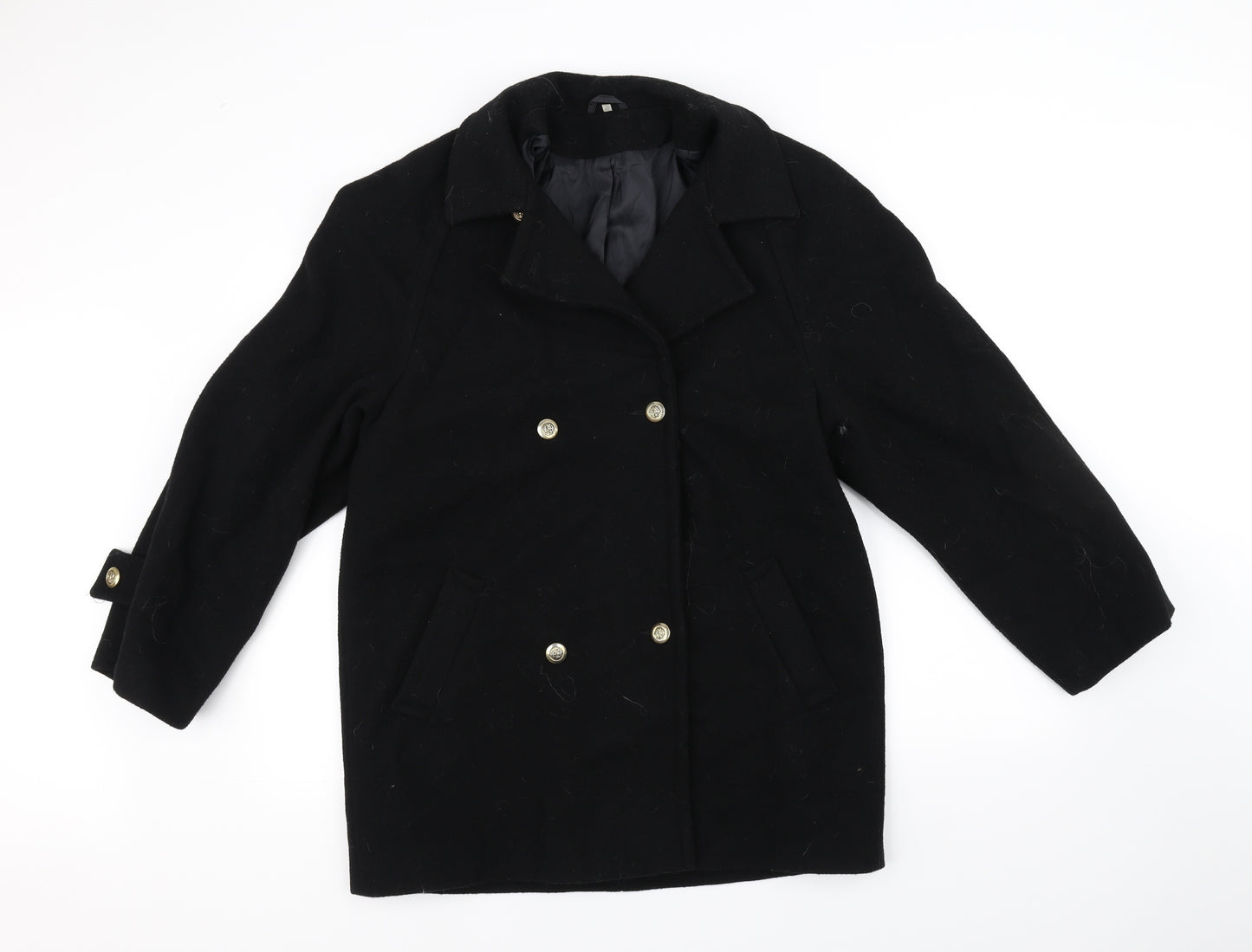 Preworn Womens Black   Jacket Coat Size 16