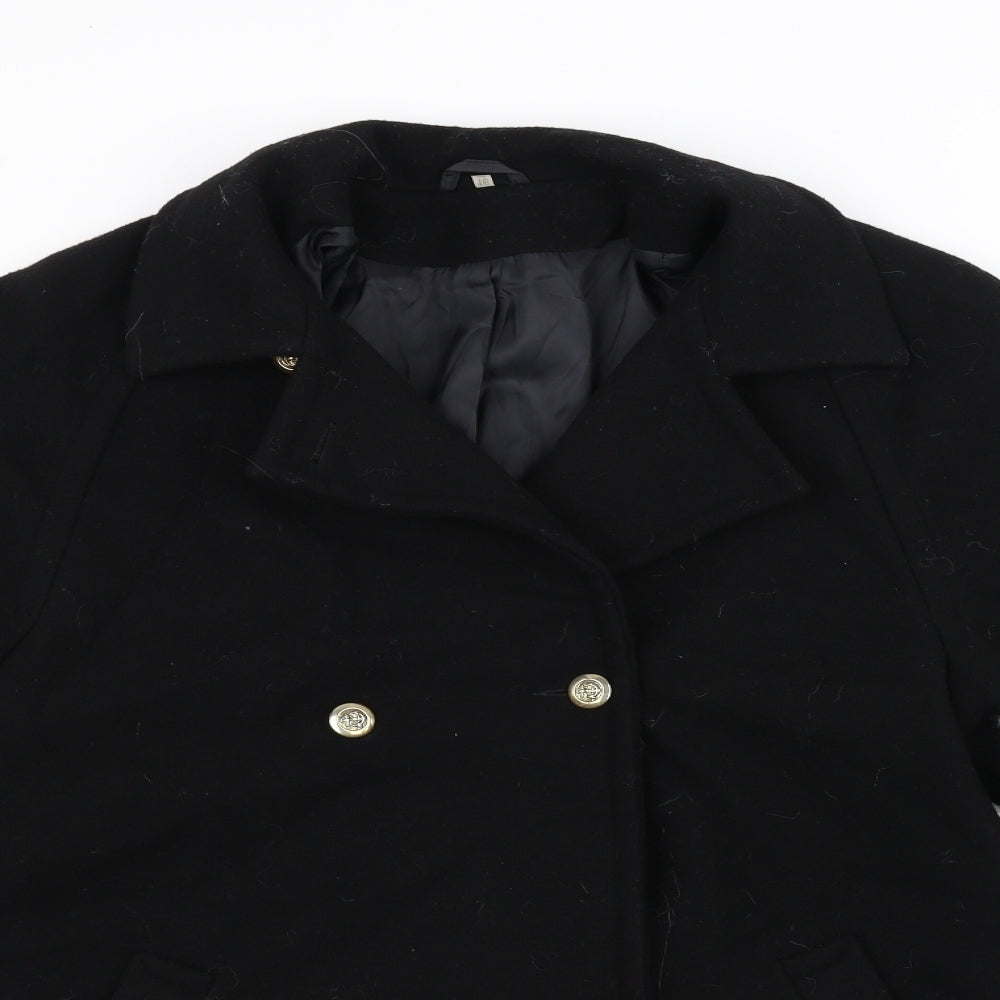 Preworn Womens Black   Jacket Coat Size 16