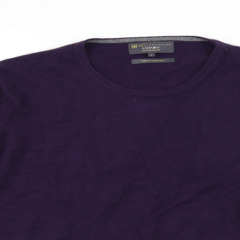 M&S Collection Womens Purple   Pullover Jumper Size L