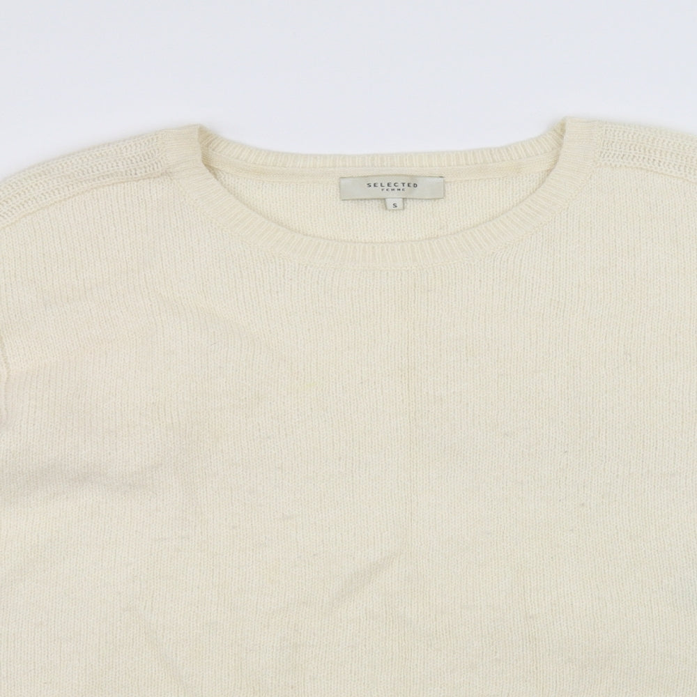Selected Femme Womens Beige   Pullover Jumper Size S