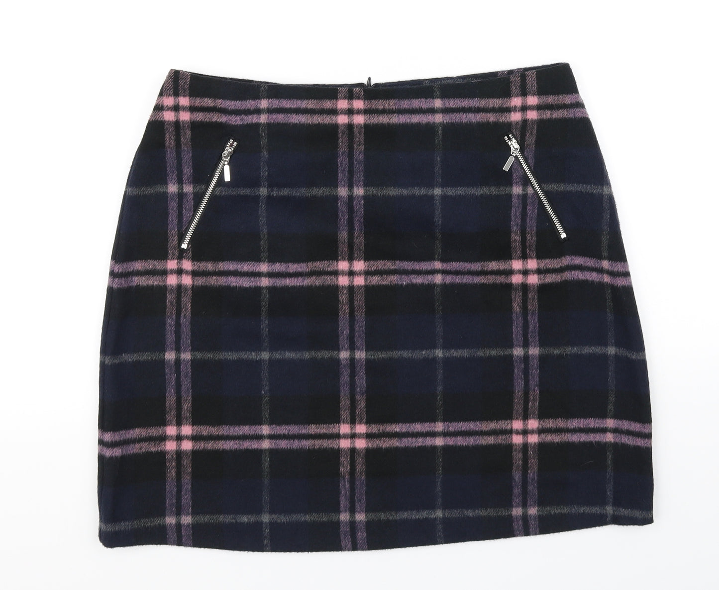 Peacocks Womens Blue Check  A-Line Skirt Size 12