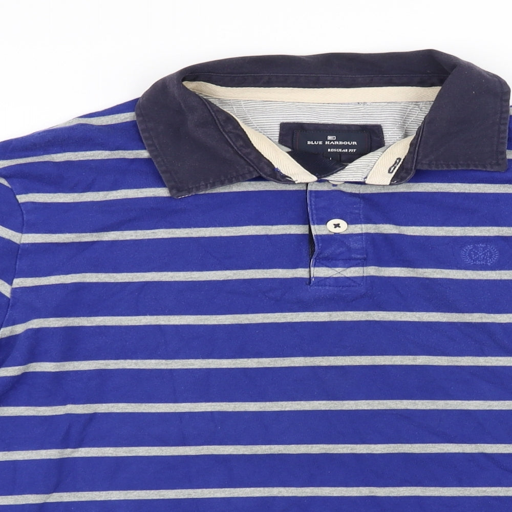 Blue Harbour Mens Blue    Polo Size L