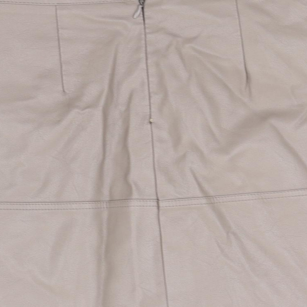 New Look Womens Beige   Flare Skirt Size 8