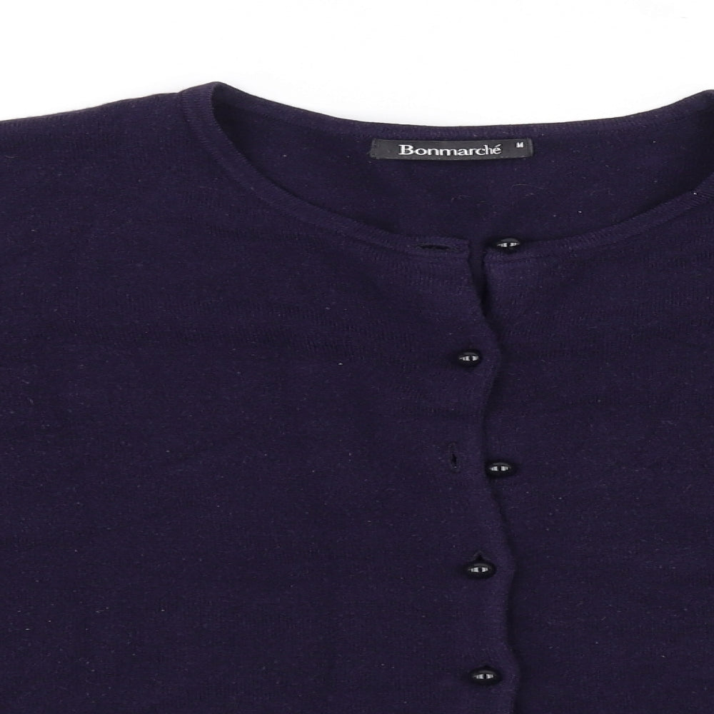 Bonmarche Womens Blue   Cardigan Jumper Size M