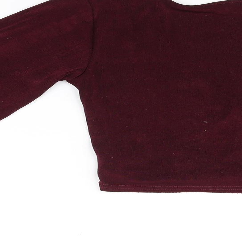 Missguided Womens Pink Houndstooth  Basic Blouse Size 8