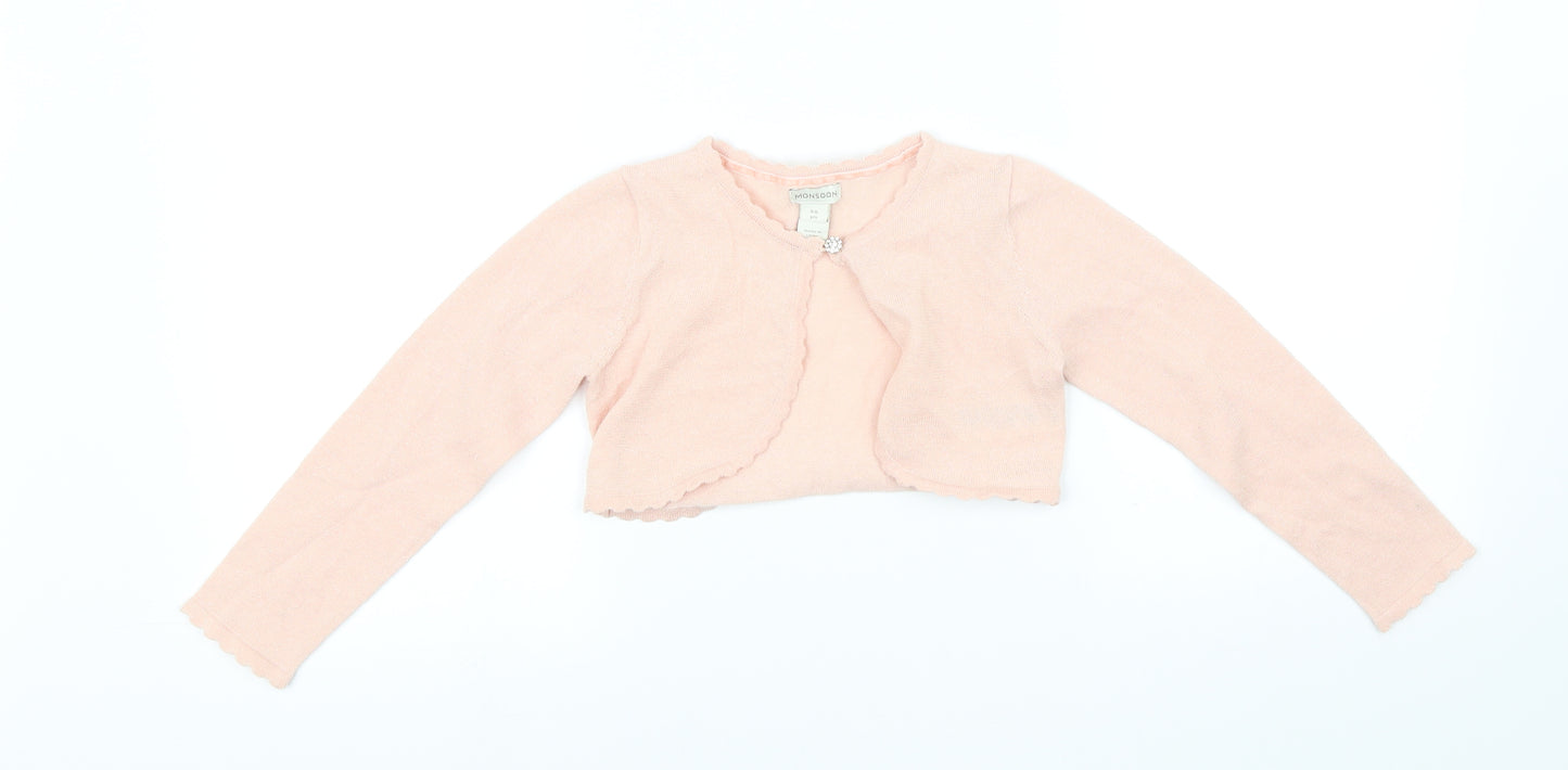 Monsoon Girls Pink   Cardigan Jumper Size 5-6 Years