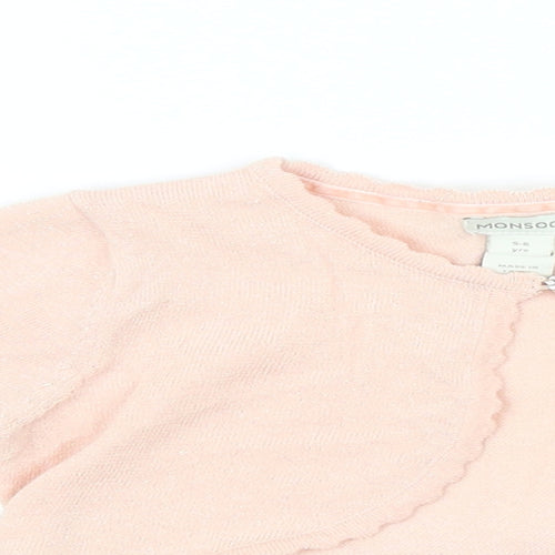 Monsoon Girls Pink   Cardigan Jumper Size 5-6 Years