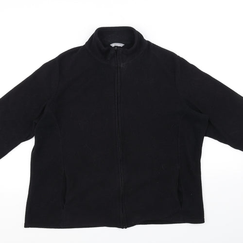 M&S Collection Womens Black   Full Zip Jumper Size 20