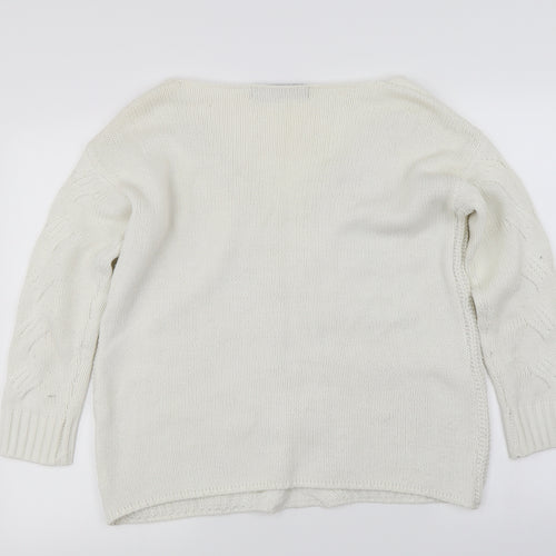Yoins Womens Ivory   Pullover Jumper Size M