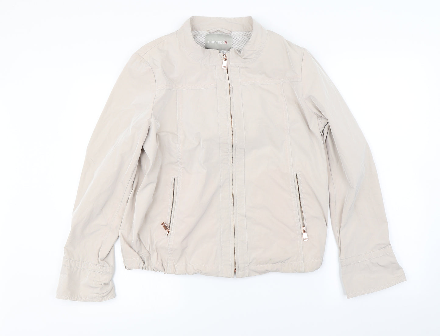 Concept K  Womens Beige   Jacket Coat Size 14