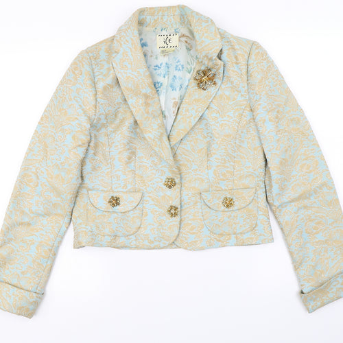 ICE Womens Gold   Jacket Blazer Size 8