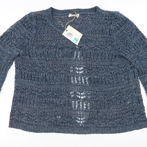 Indigo Womens Blue   Pullover Jumper Size 14
