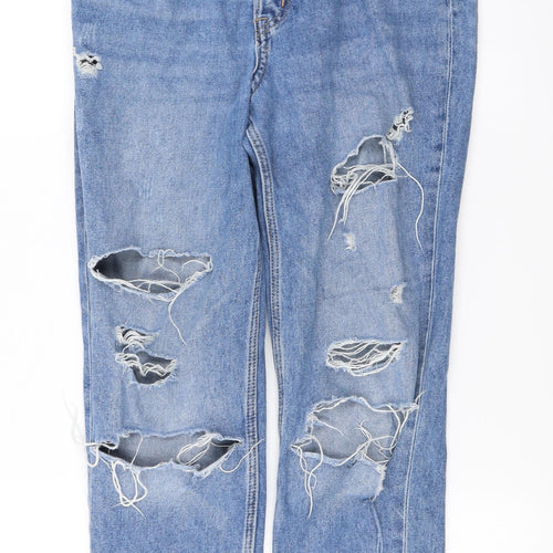 H&M Womens Blue   Straight Jeans Size 8 L25 in