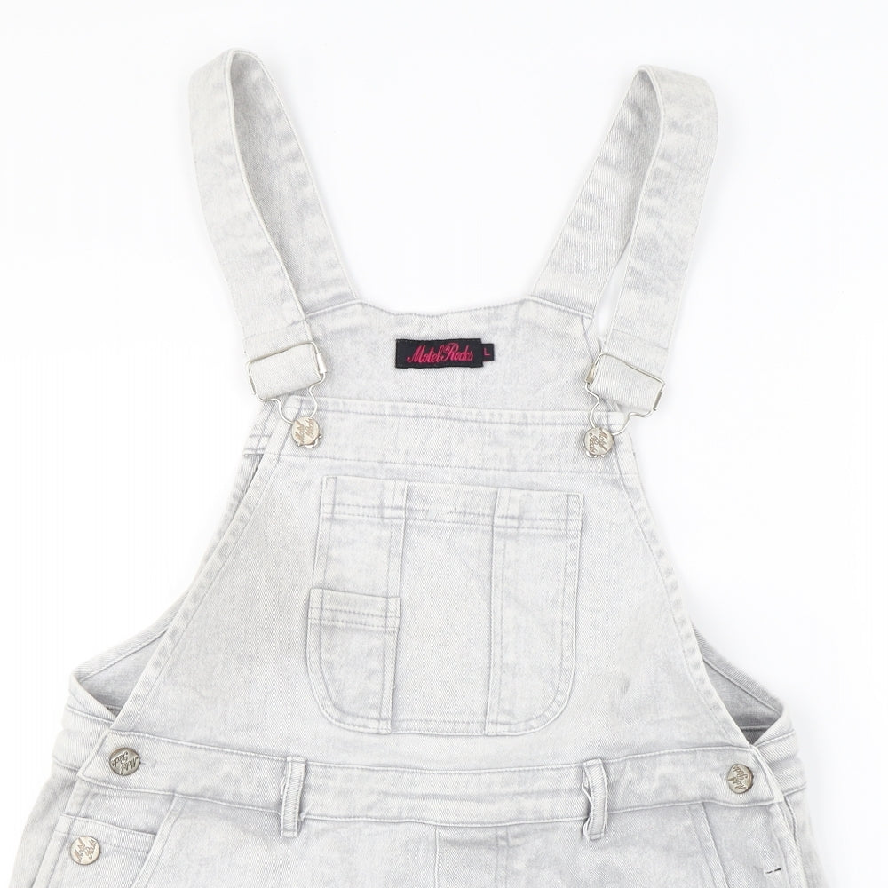 Motel Rocks  Womens Grey   Dungaree One-Piece Size L