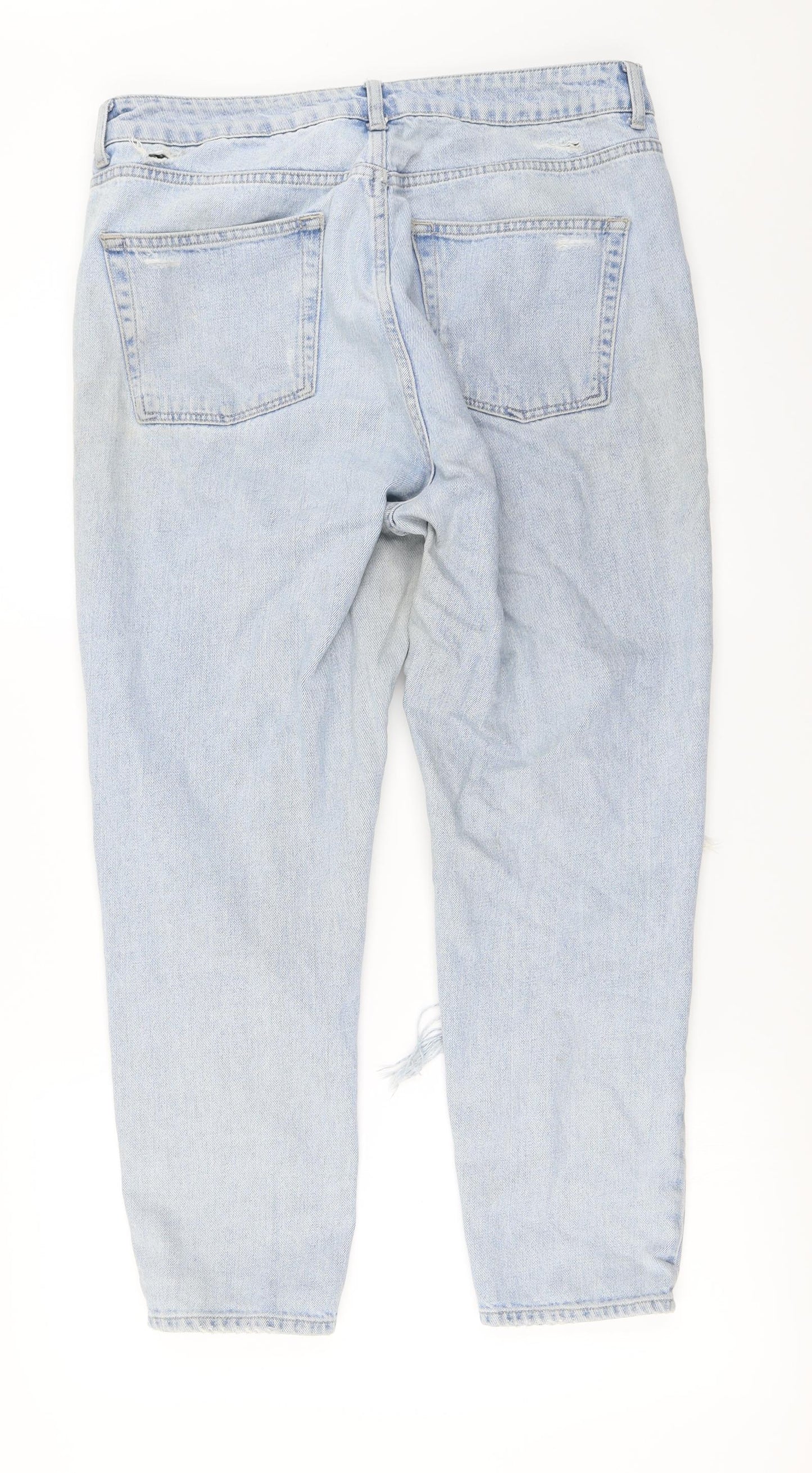 Topshop Womens Blue   Straight Jeans Size 34 in L30 in