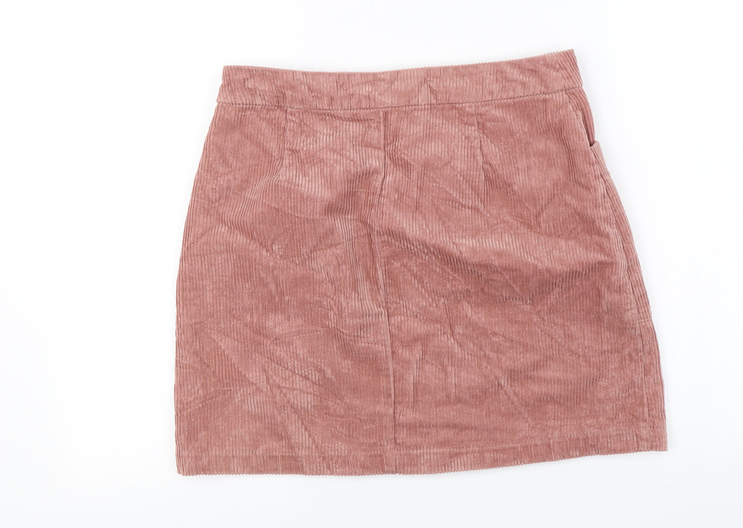 F&F Womens Pink  Corduroy A-Line Skirt Size 10