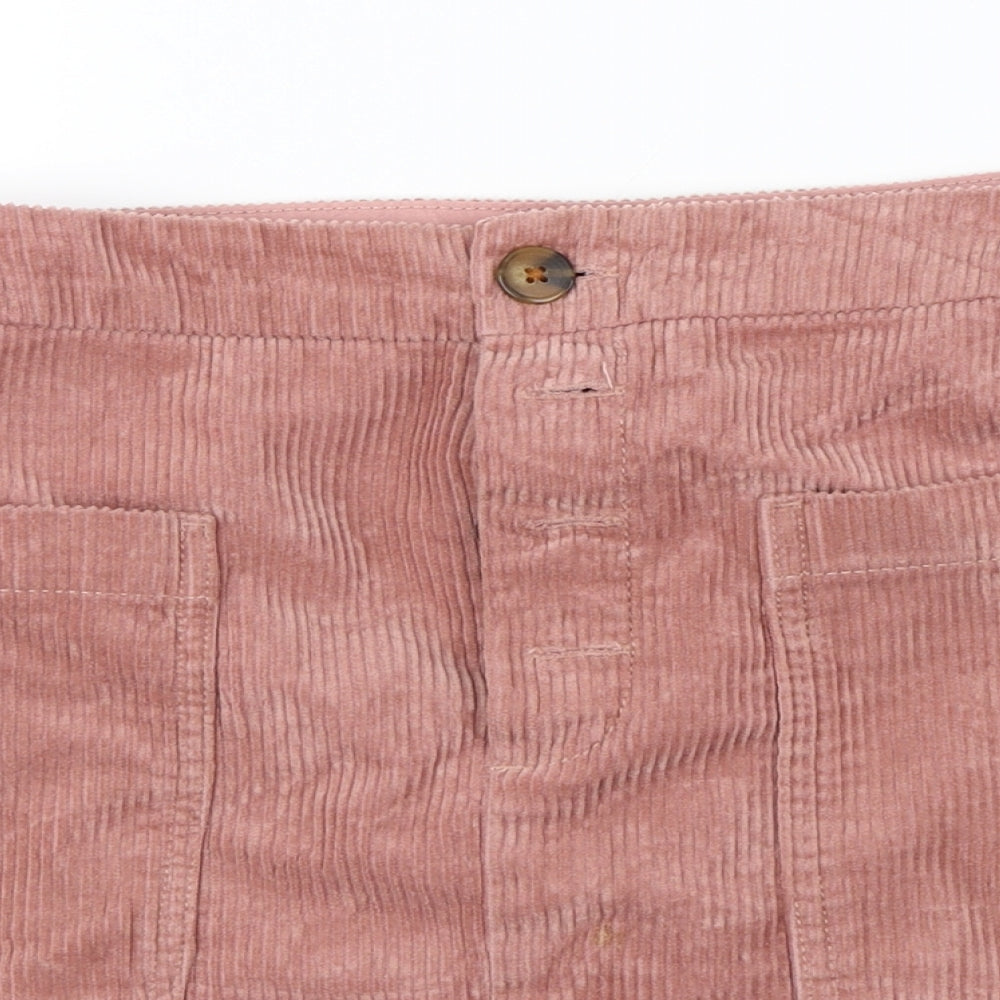 F&F Womens Pink  Corduroy A-Line Skirt Size 10