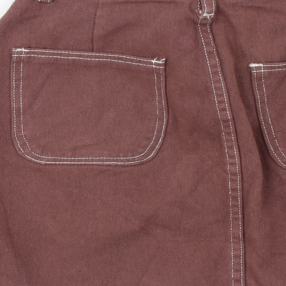 Boohoo Womens Brown   A-Line Skirt Size 8