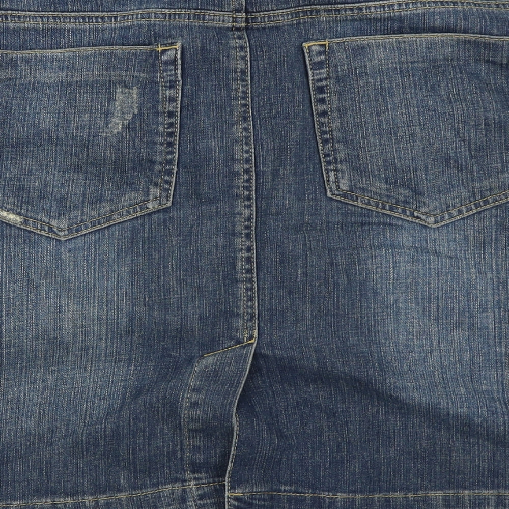 keu Womens Blue   A-Line Skirt Size 12