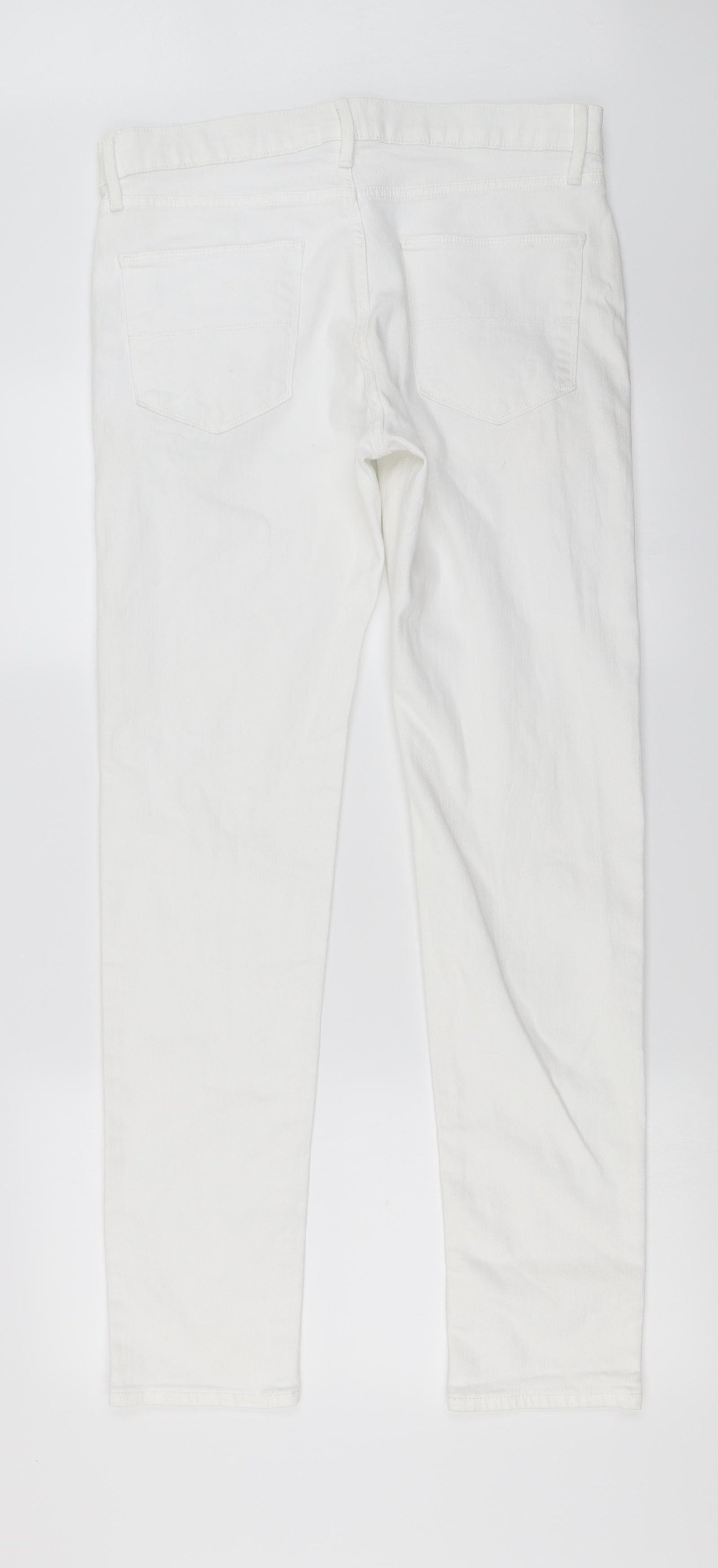 Marks and Spencer Mens White   Straight Jeans Size 32 in L33 in