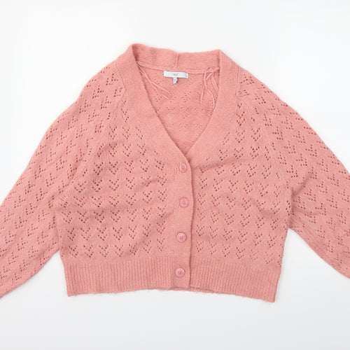 NEXT Womens Pink  Knit Cardigan Jumper Size M