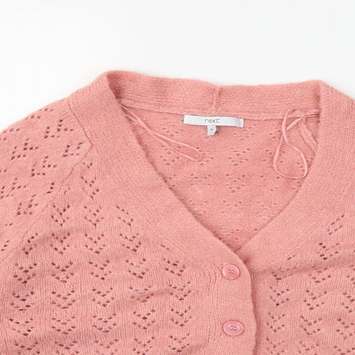 NEXT Womens Pink  Knit Cardigan Jumper Size M