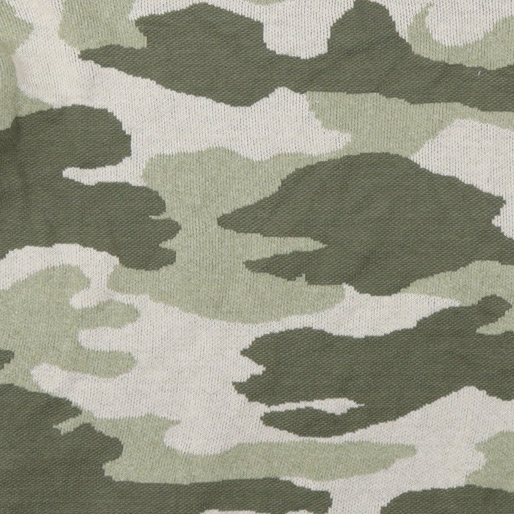 Atmosphere Womens Green Camouflage Knit Pullover Jumper Size 8