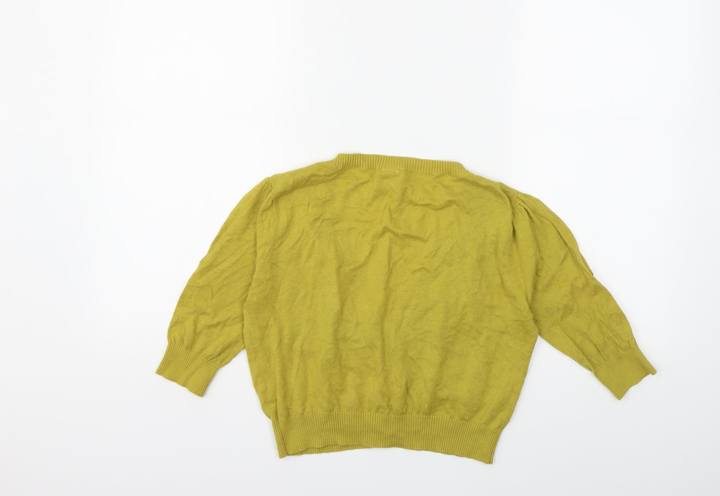 New Look Womens Yellow  Knit Cardigan Jumper Size 12