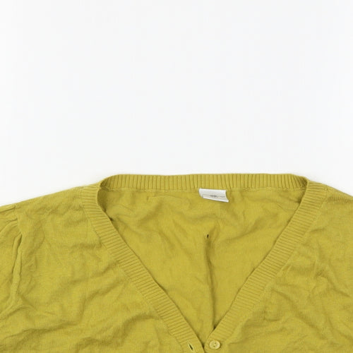 New Look Womens Yellow  Knit Cardigan Jumper Size 12