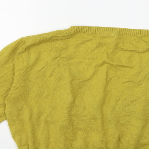 New Look Womens Yellow  Knit Cardigan Jumper Size 12
