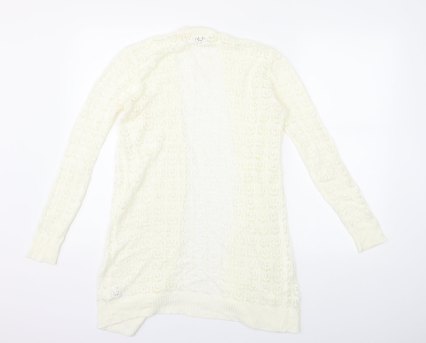 Papaya Womens White  Knit Cardigan Jumper Size S