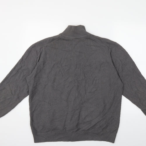 JACK STUART Mens Grey  Knit Cardigan Jumper Size 2XL