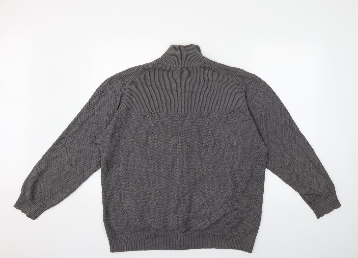 JACK STUART Mens Grey  Knit Cardigan Jumper Size 2XL