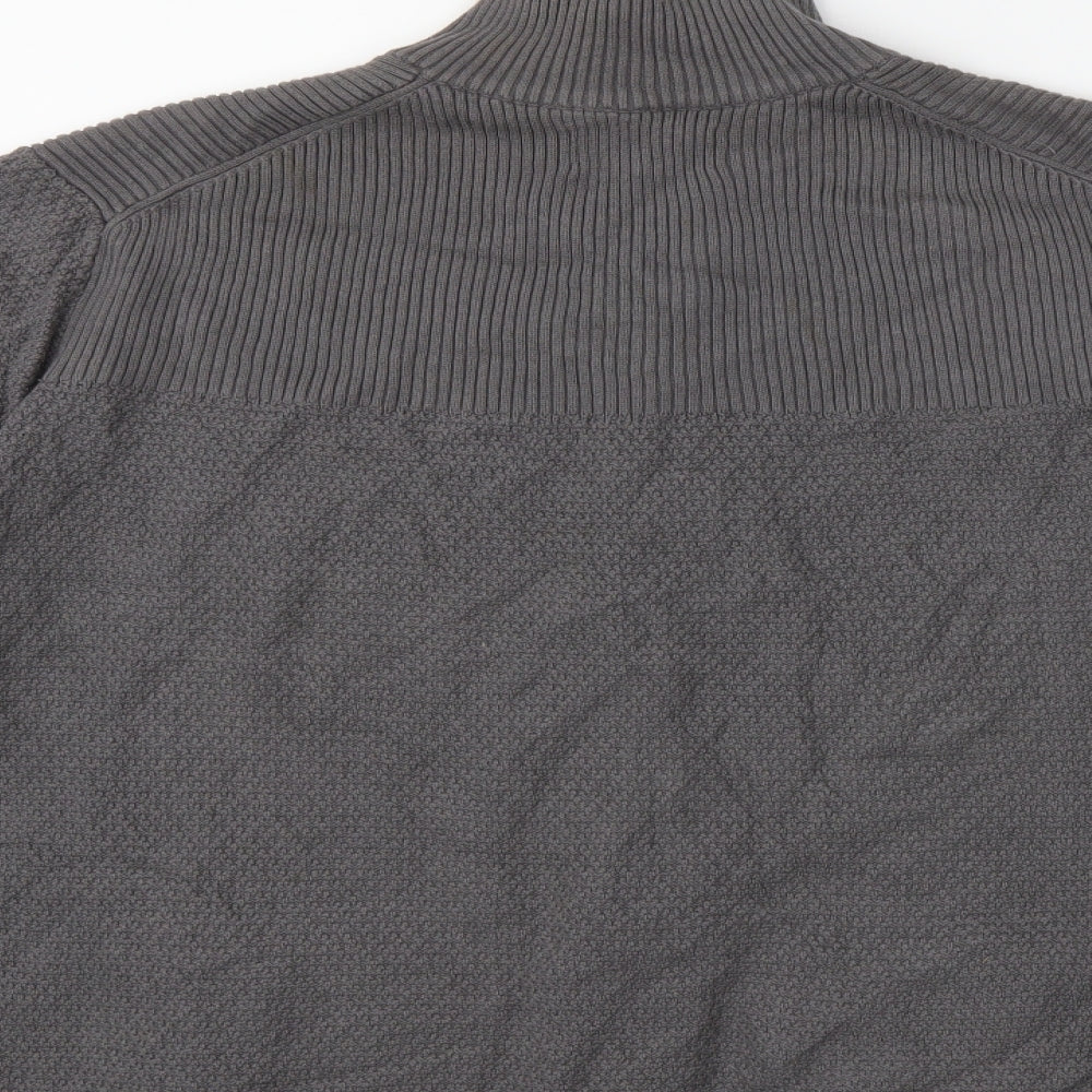 JACK STUART Mens Grey  Knit Cardigan Jumper Size 2XL