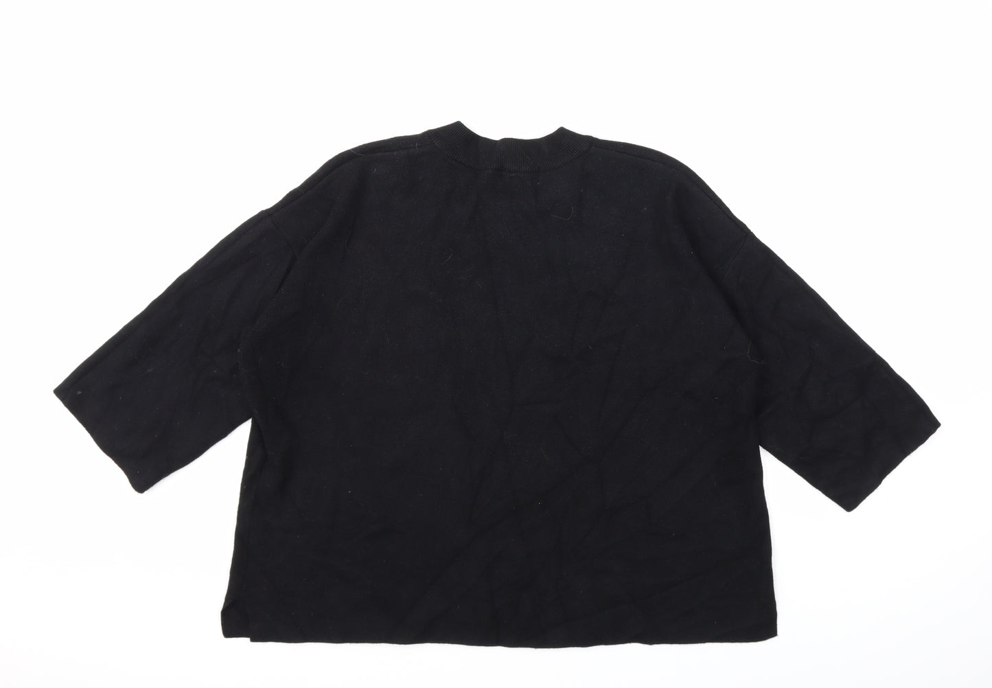 TU Womens Black  Knit Pullover Jumper Size 18
