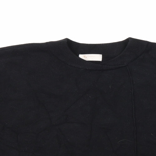 TU Womens Black  Knit Pullover Jumper Size 18